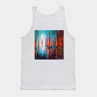 Sailboats on the roadstead Tank Top